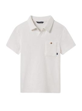 Polo Mayoral bolso branco para menino.
