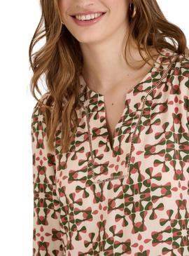 Vestido Naf Naf geométrico para mulher.