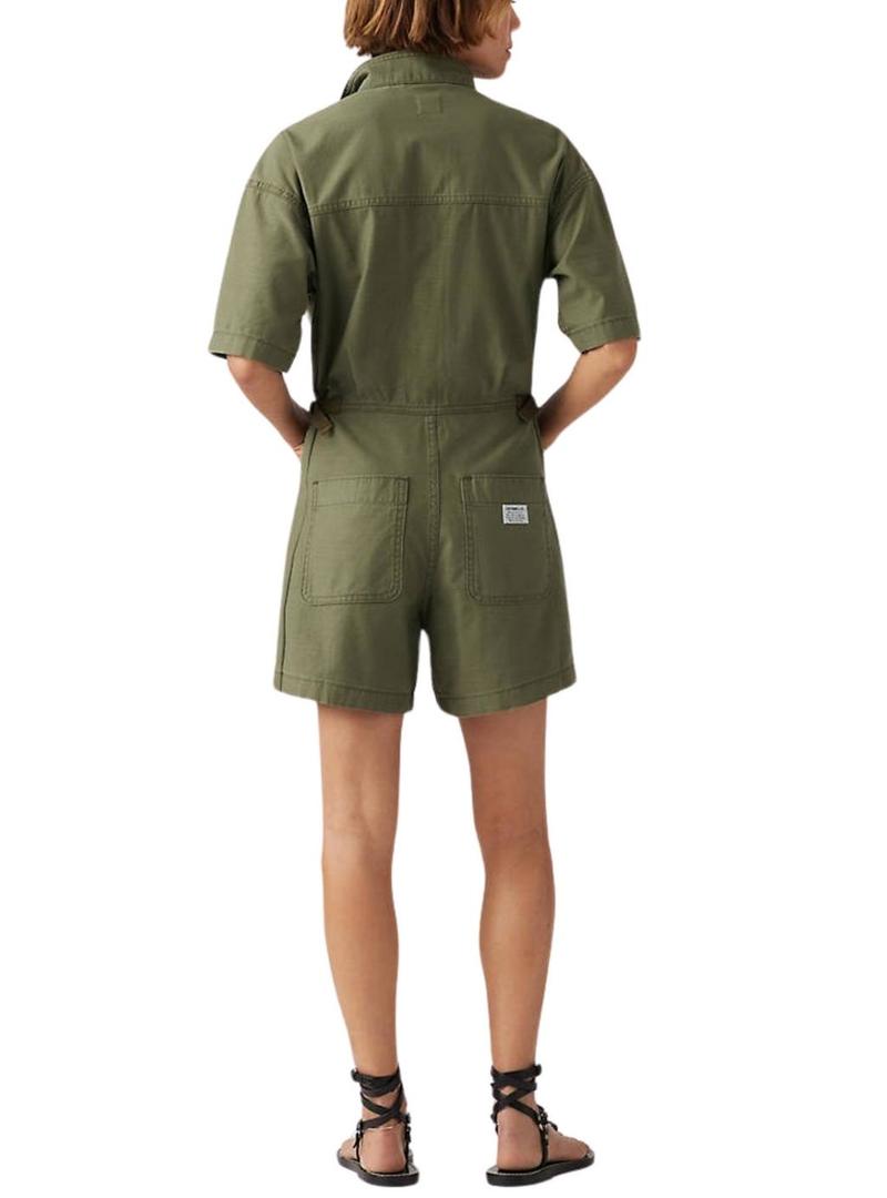 Jumpsuit Levis   de treino verde curto  para mulher