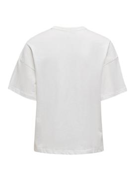 Camiseta Only Tenna estampada para mulher.