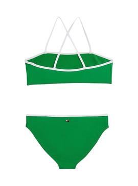 Biquíni Tommy Hilfiger Bralette conjunto verde para menina.