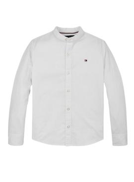 Camisa Tommy Hilfiger Mao branca para homem.