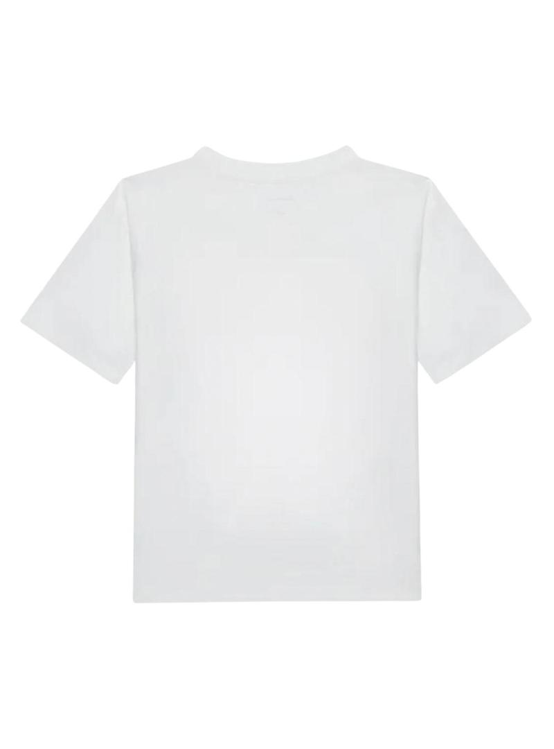 Camiseta Calvin Klein Jeans Bold branca para criança.