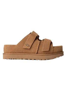 Sandálias UGG Goldenstar camel para mulher.