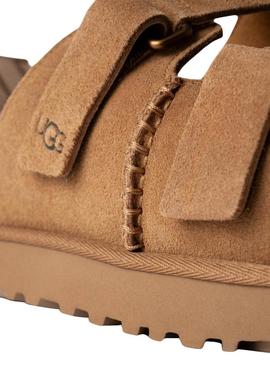 Sandálias UGG Goldenstar camel para mulher.