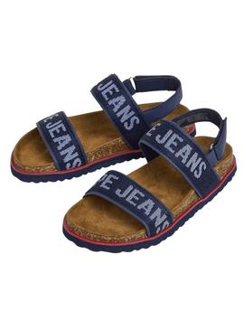 Sandálias Pepe Jeans Berlin azul marinho para menino.
