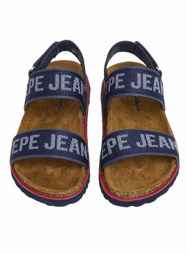 Sandálias Pepe Jeans Berlin azul marinho para menino.
