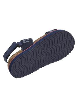 Sandálias Pepe Jeans Berlin azul marinho para menino.