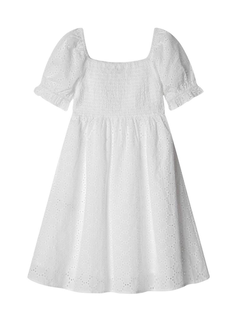 Vestido Pepe Jeans Charlotte branco para menina.