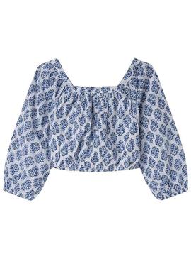 Top Pepe Jeans Sophie azul para menina