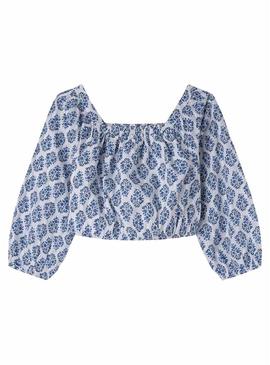 Top Pepe Jeans Sophie azul para menina