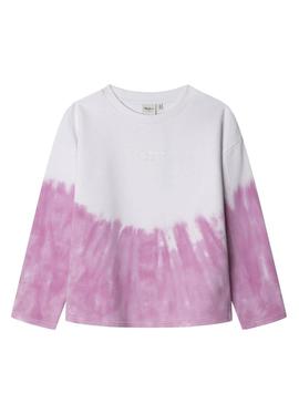 Moletom Pepe Jeans Amy tie dye rosa para menina