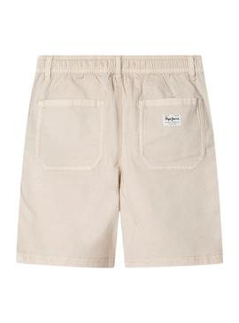 Bermudas Pepe Jeans Junior bege para meninos