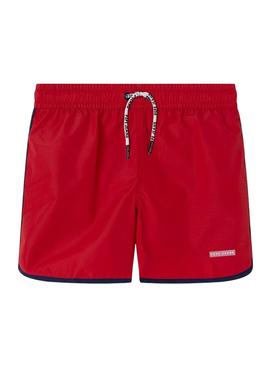 Fato de banho  Pepe Jeans Piping vermelho para menino