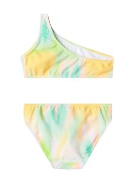 Biquíni Name It Zelia estampado verde para menina.