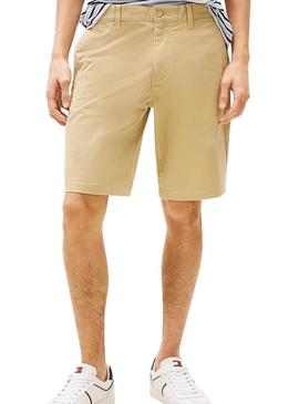Bermudas Tommy Jeans Scanton bege para homens.