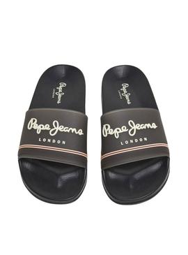 Sandálias Pepe Jeans Slider preto para mulher