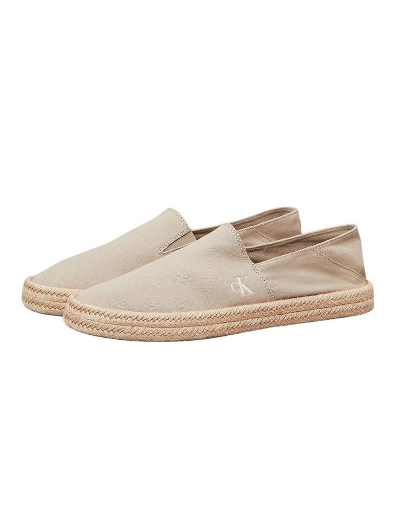 Alpargatas Calvin Klein Espadrille beige para homem.