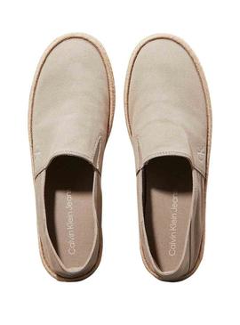 Alpargatas Calvin Klein Espadrille beige para homem.