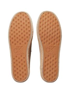 Alpargatas Calvin Klein Espadrille beige para homem.
