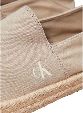 Alpargatas Calvin Klein Espadrille beige para homem.