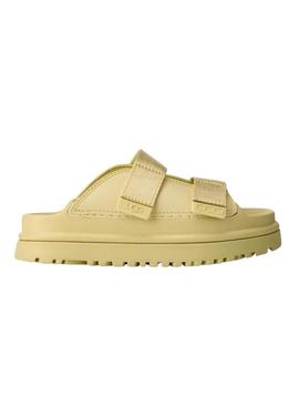 Sandálias UGG GoldenGlow Slide verde para meninos e meninas