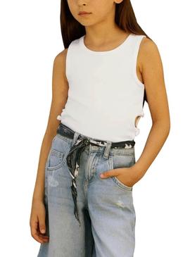 Camiseta Name It Holutti branca para menina.