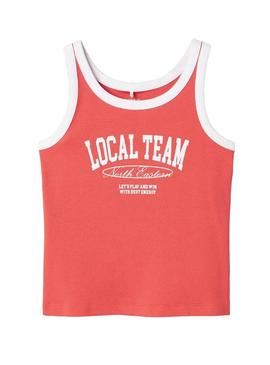 Nome superior Tem Hasinna Curto Slim vermelho para menina