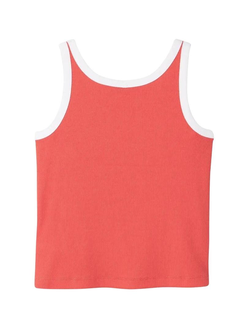 Nome superior Tem Hasinna Curto Slim vermelho para menina