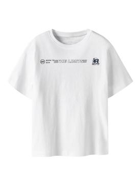 Camiseta Name It Hold branca para criança.