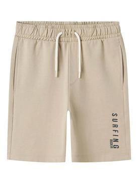 Bermudas Name It Henlo Regular bege para criança