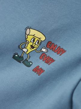 Camiseta Name It David Regular azul para menino.