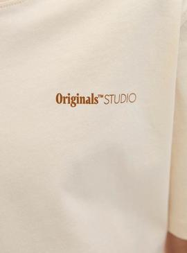Camiseta Jack And Jones Varenna Pintada bege Criança