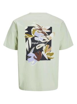 Camiseta Jack And Jones Varenna Pintada verde criança.