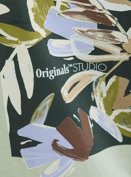 Camiseta Jack And Jones Varenna Pintada verde criança.