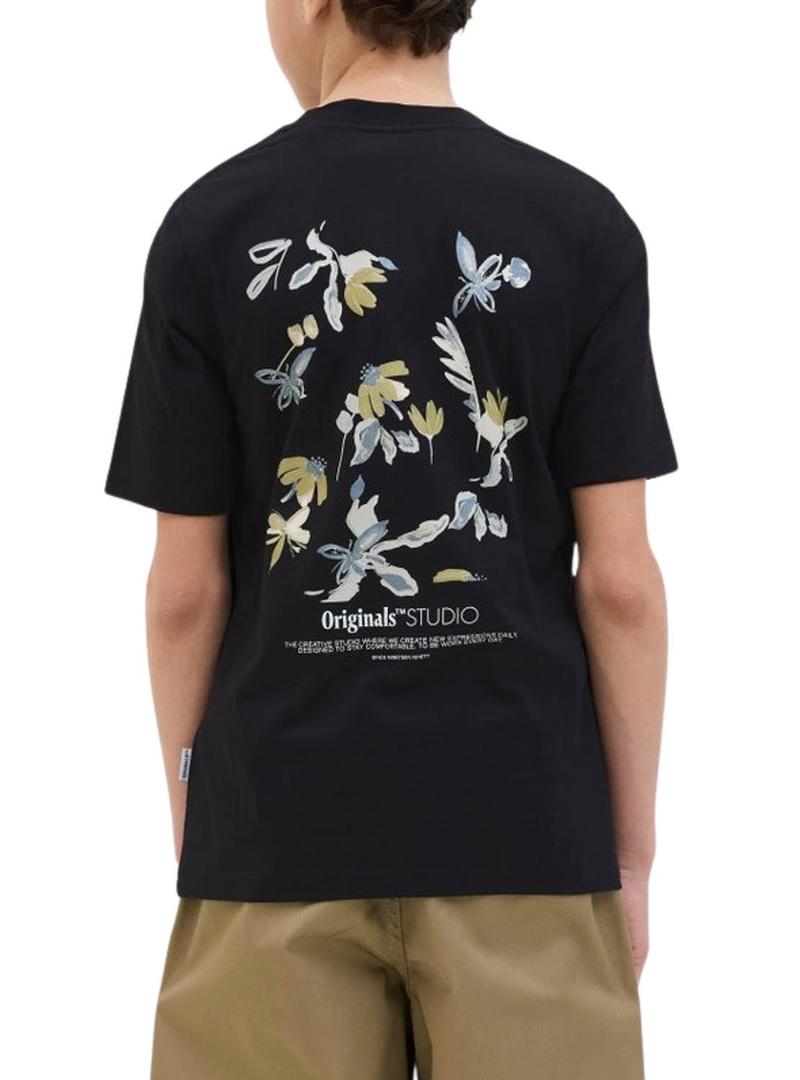 Camiseta Name It Varenna Pintada em preto para menino.