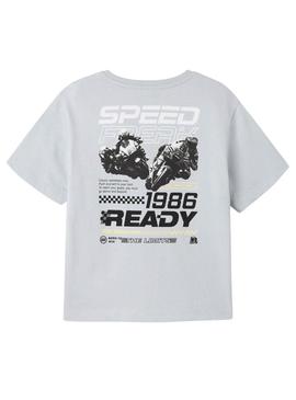 Camisa Name It Hold regular cinza para menino