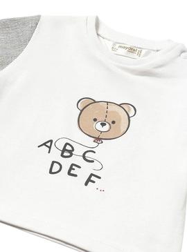 Camiseta Mayoral fantasia Urso branco para Bebê.