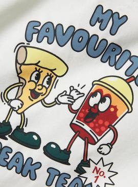 Camisa Name It David Regular branca para criança.