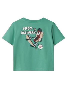 Camisa Name It David Regular verde para menino.