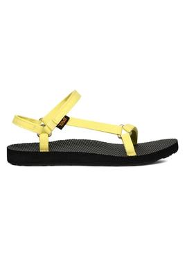 Sandálias Teva Original Universal Slim amarelo para mulher.