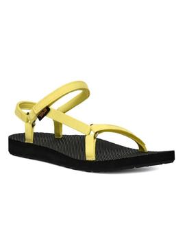 Sandálias Teva Original Universal Slim amarelo para mulher.