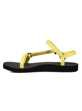 Sandálias Teva Original Universal Slim amarelo para mulher.