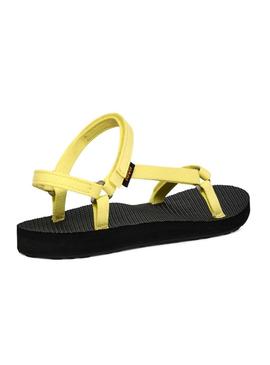 Sandálias Teva Original Universal Slim amarelo para mulher.