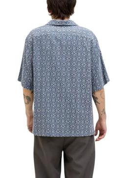 Camisa Jack and Jones Vicent azul para homem.