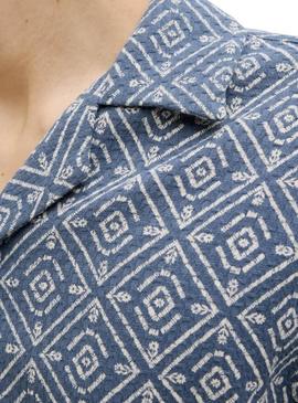 Camisa Jack and Jones Vicent azul para homem.