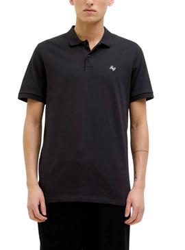 Polo Jack and Jones preto em jersey para homem