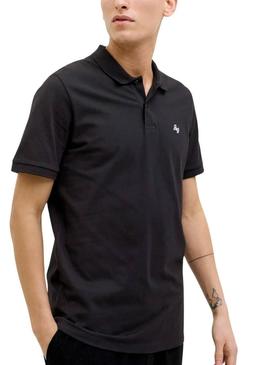 Polo Jack and Jones preto em jersey para homem