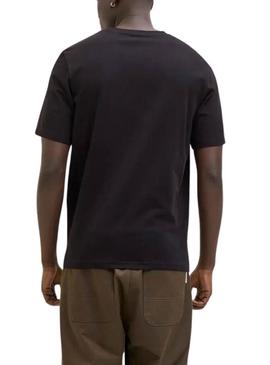 Camiseta Jack and Jones Verner preta para homem.