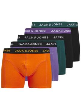 Conjunto de cuecas Jack and Jones multicolor para homem.